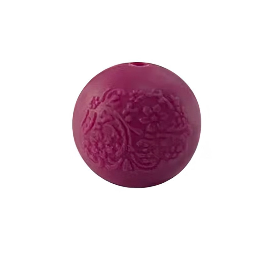 15mm Engraved Silicone Bead