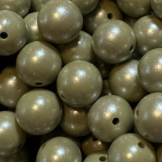 15mm Sage Chameleon Silicone Bead