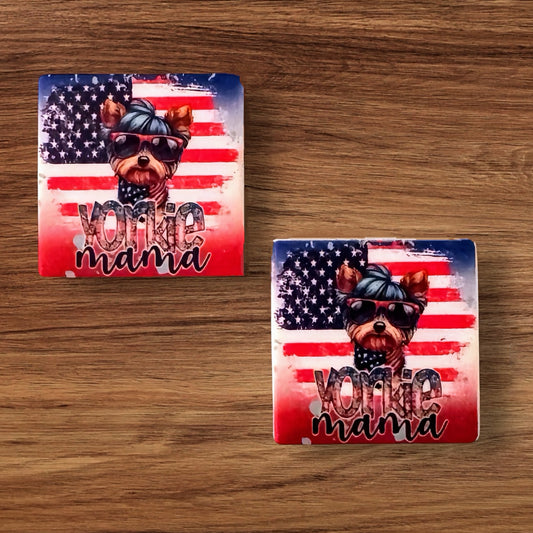 Patriotic Yorkie Mama Focal (Custom)