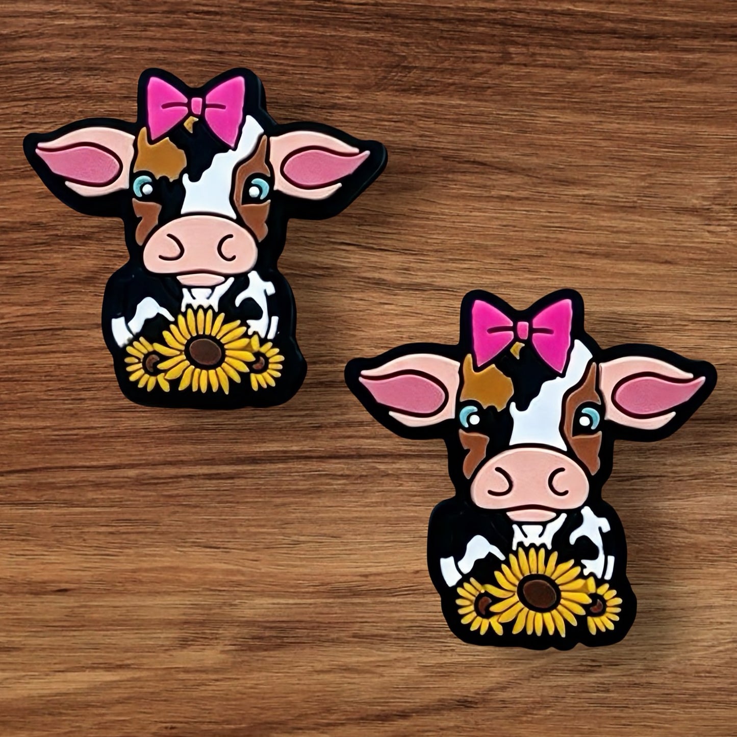 Cow With Pink Bow Focal