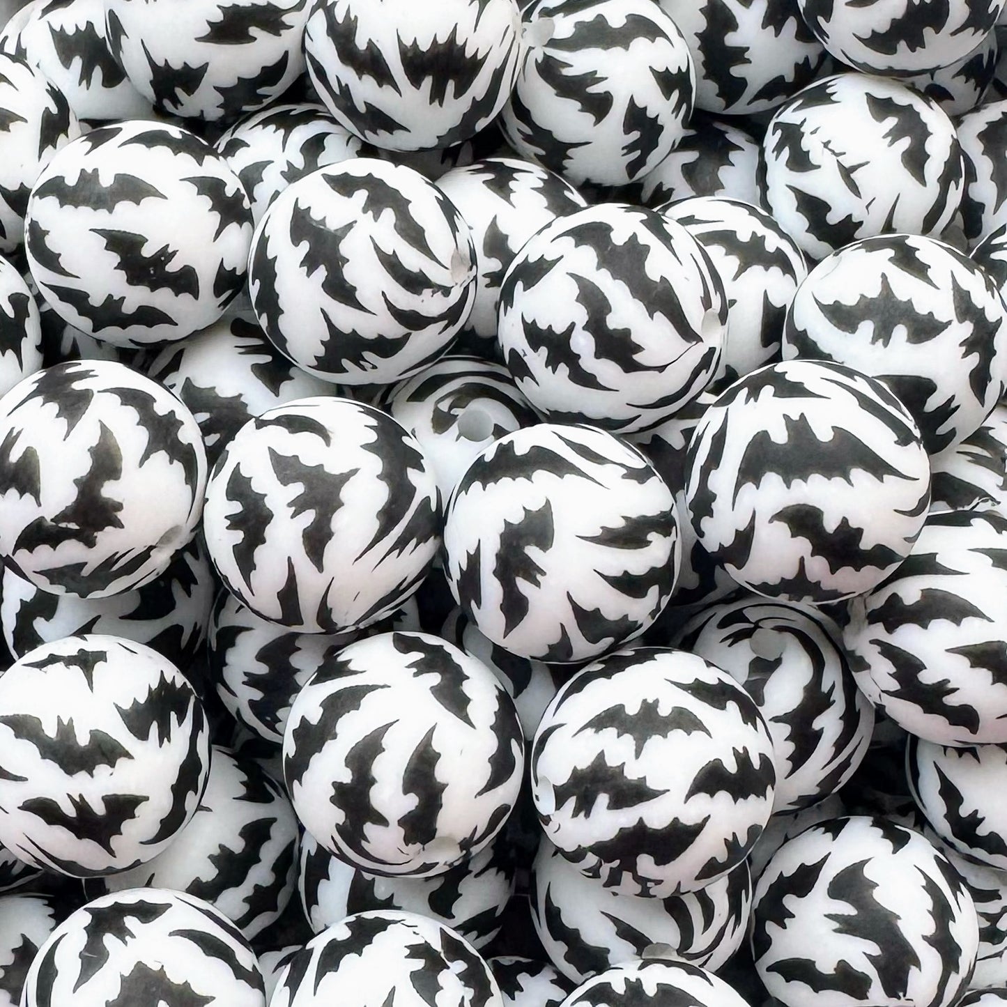 15mm Bats Silicone Bead