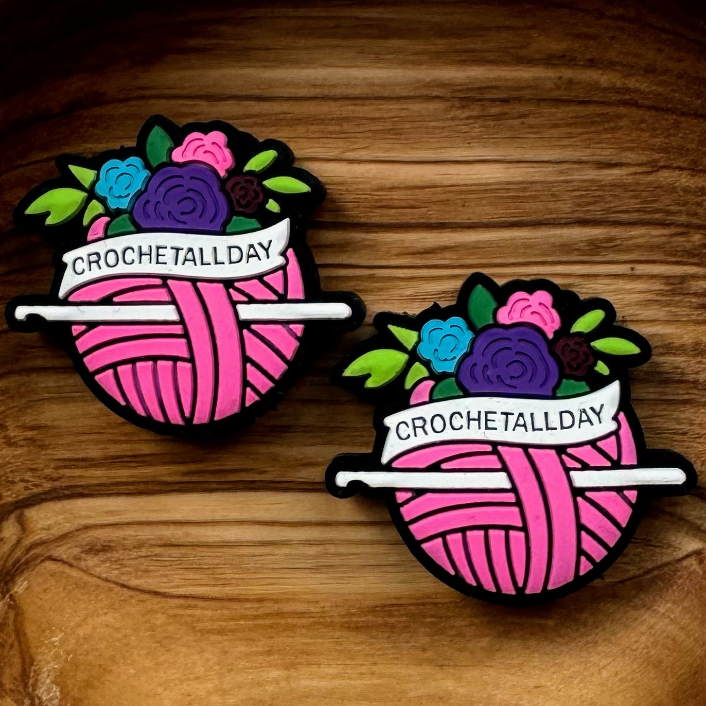 Pink crochet all day Focal