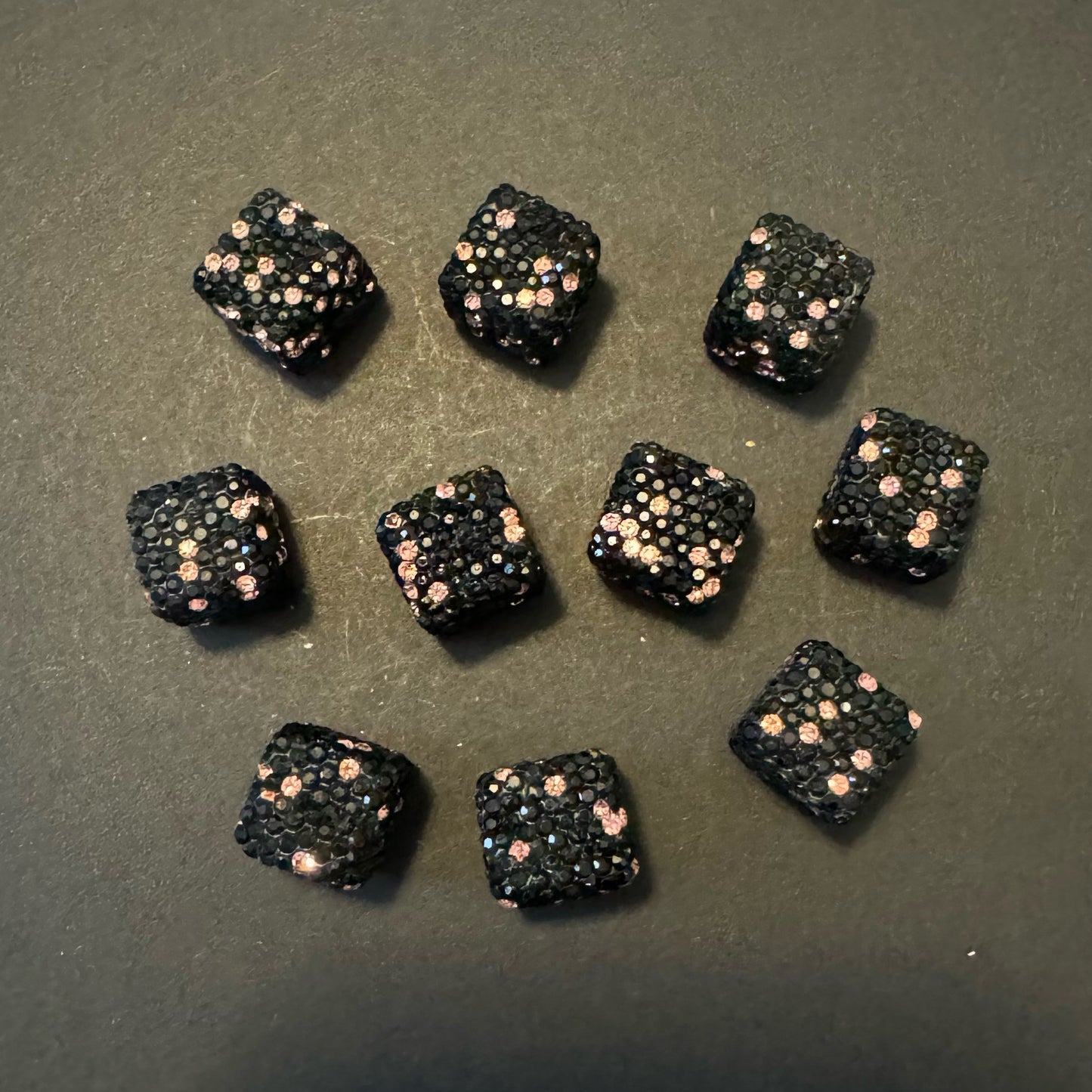 Square Rhinestone Beads