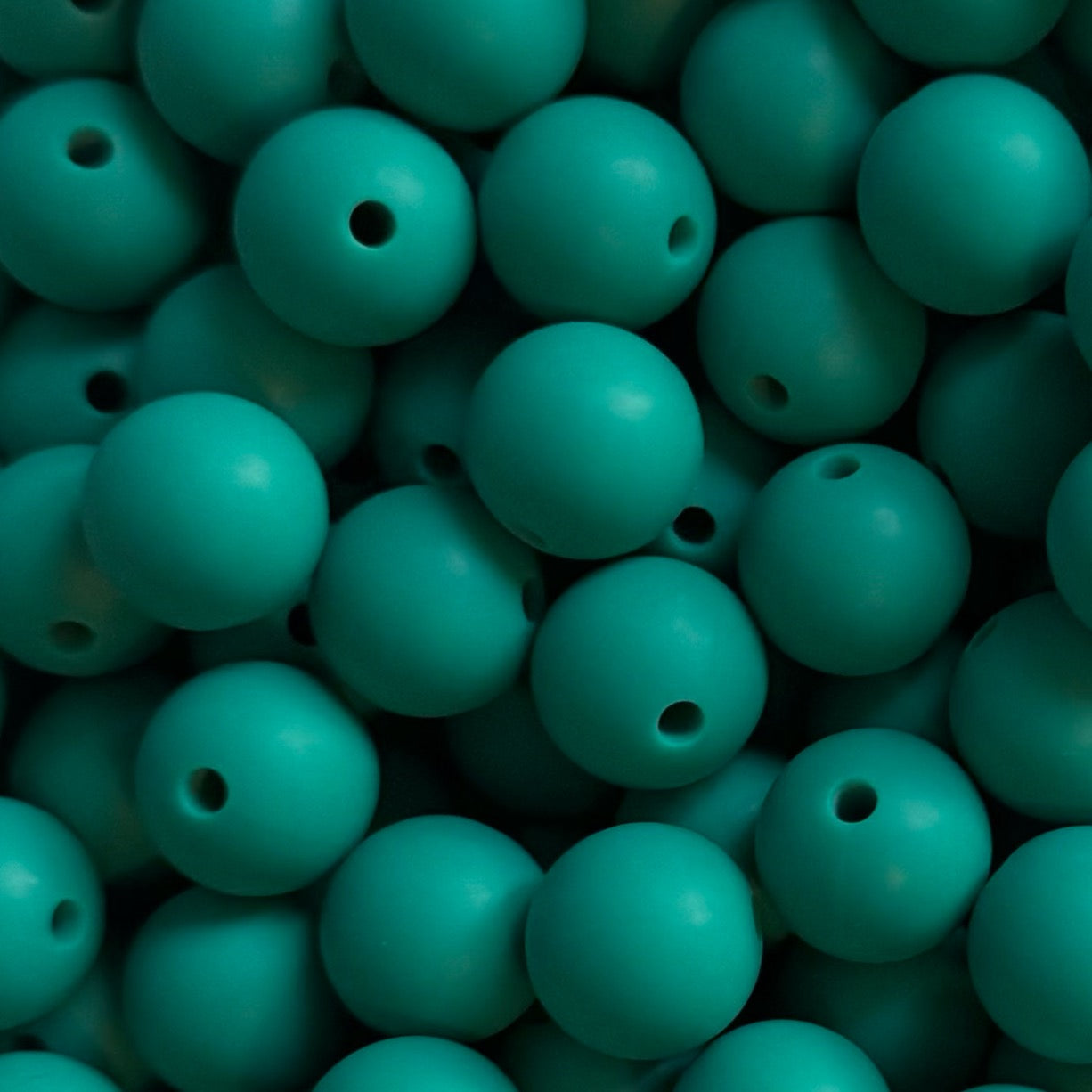 15mm Lagoon Silicone Bead