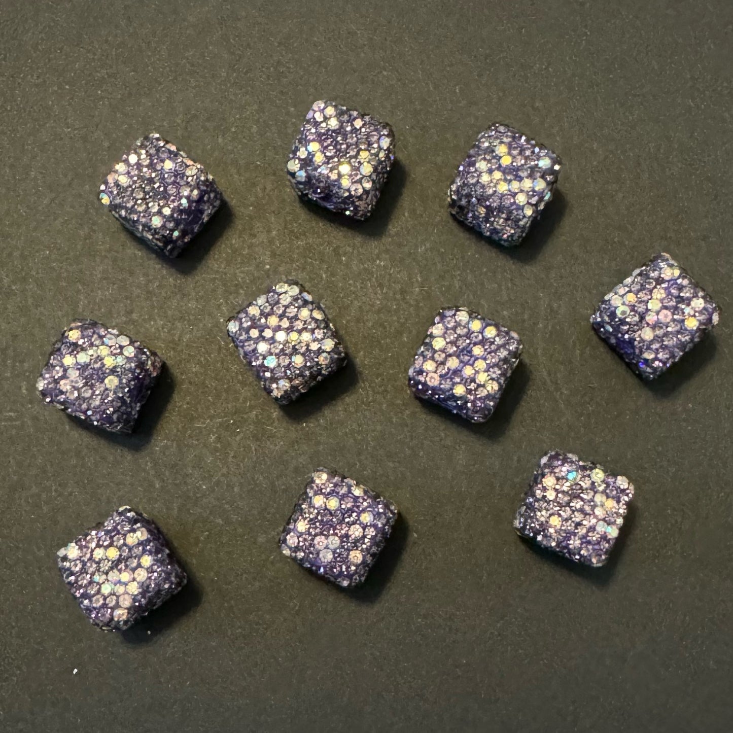 Square Rhinestone Beads