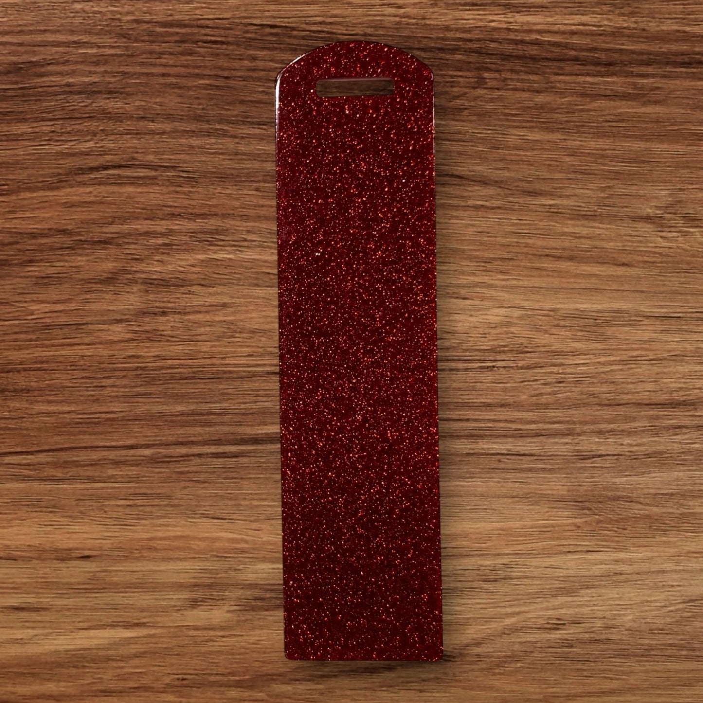Red Glitter Acrylic Bookmark