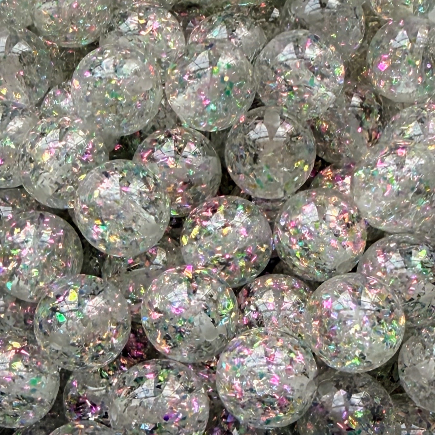 16mm Gray Opal Acrylic Bead