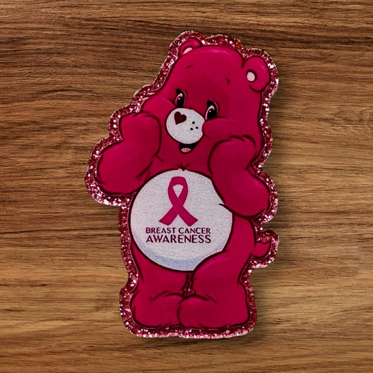 Breast Cancer Survivor Bear Acrylic Flatback