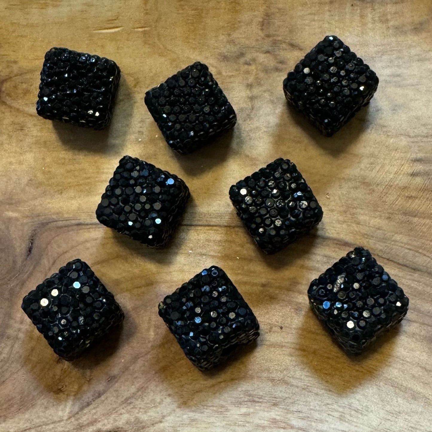 Square Rhinestone Beads