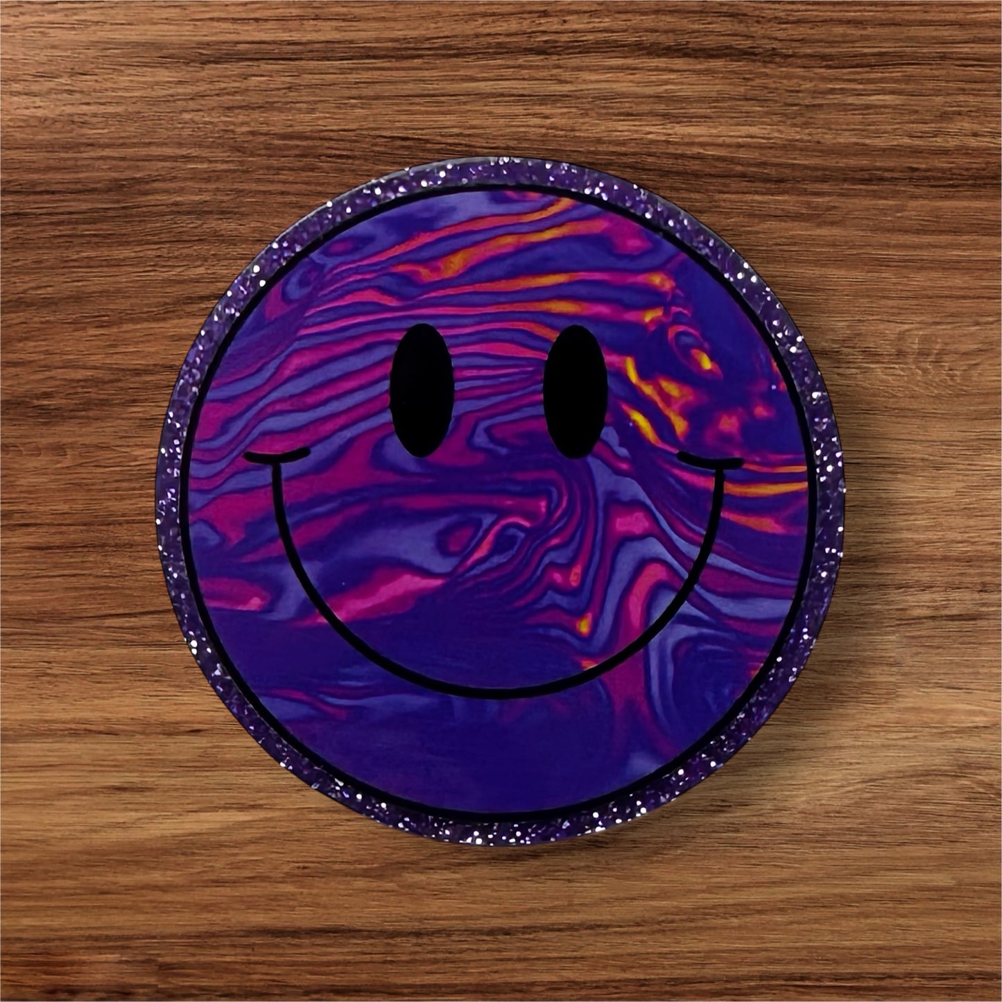 Psychedelic Happy Face Acrylic Flatback (Custom)