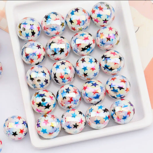 16mm Acrylic Stars Bead
