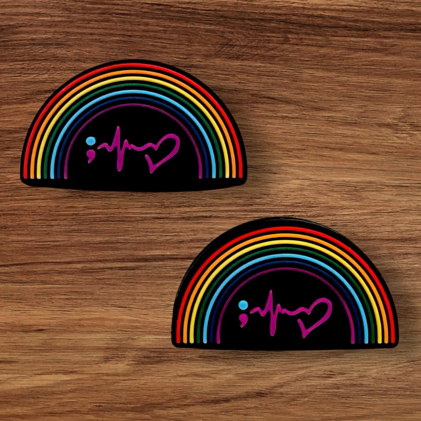 Rainbow With Heartbeat Focal