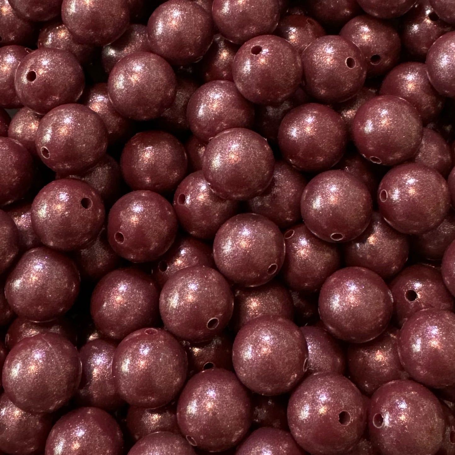 15mm Burgundy Chameleon Silicone Bead
