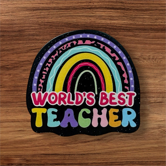 Worlds Best Teacher Acrylic Flatback