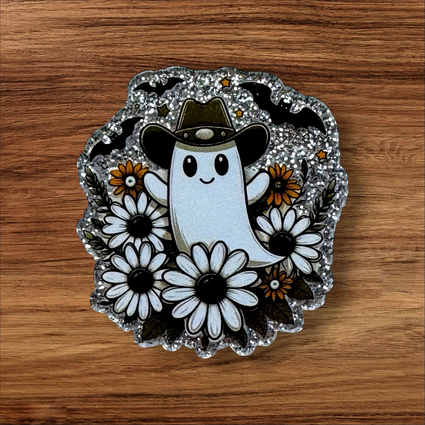 Cowboy Ghost Acrylic Flatback