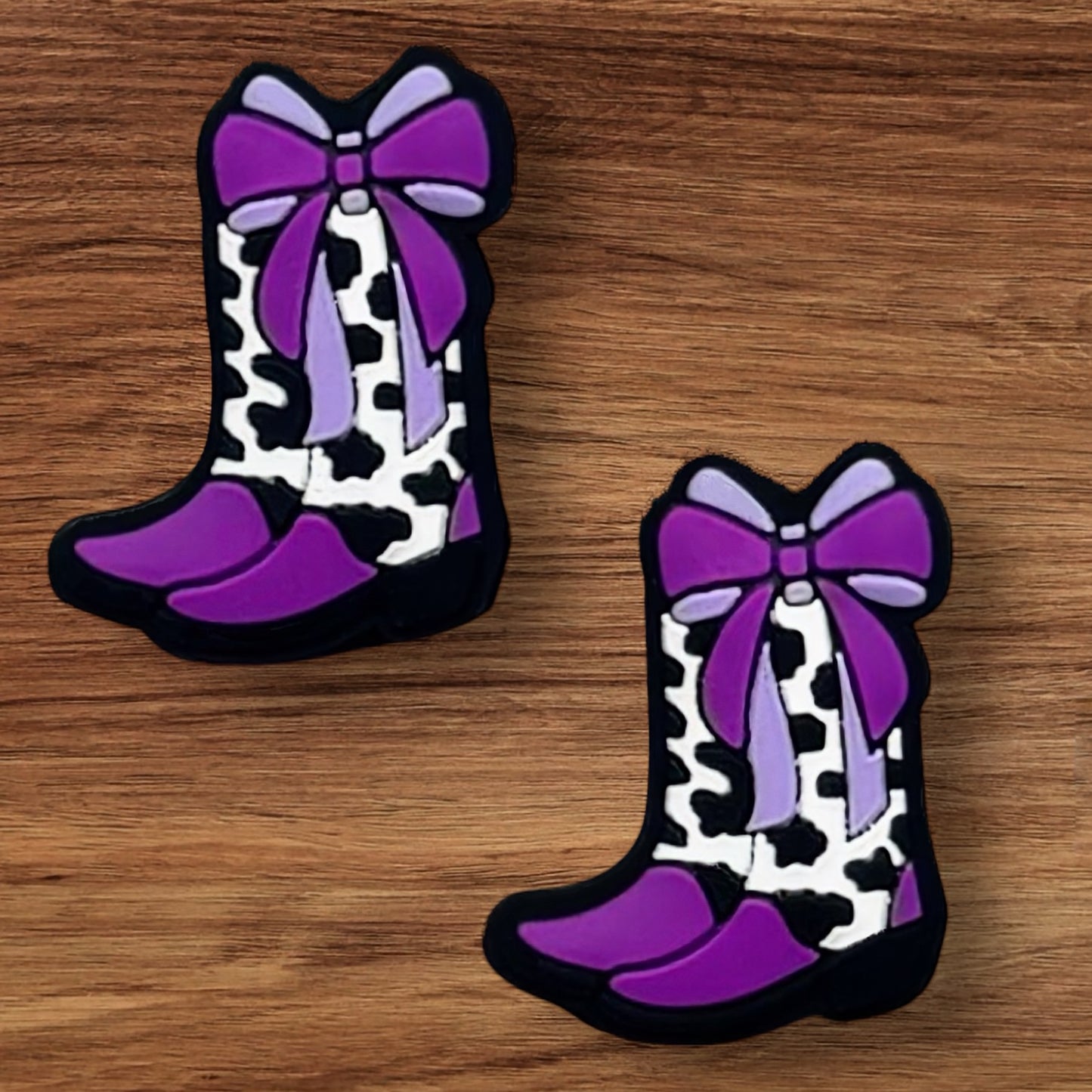 Purple Cowgirl Boots With Bow Focal