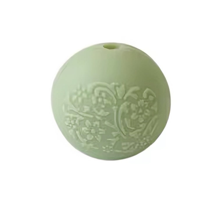 15mm Engraved Silicone Bead