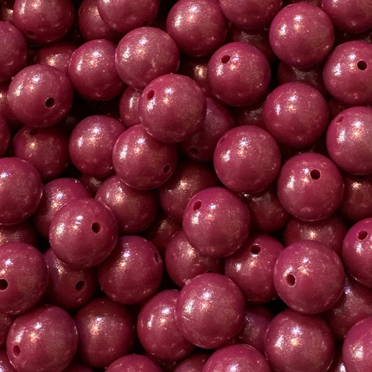 15mm Chameleon Magenta Silicone Bead