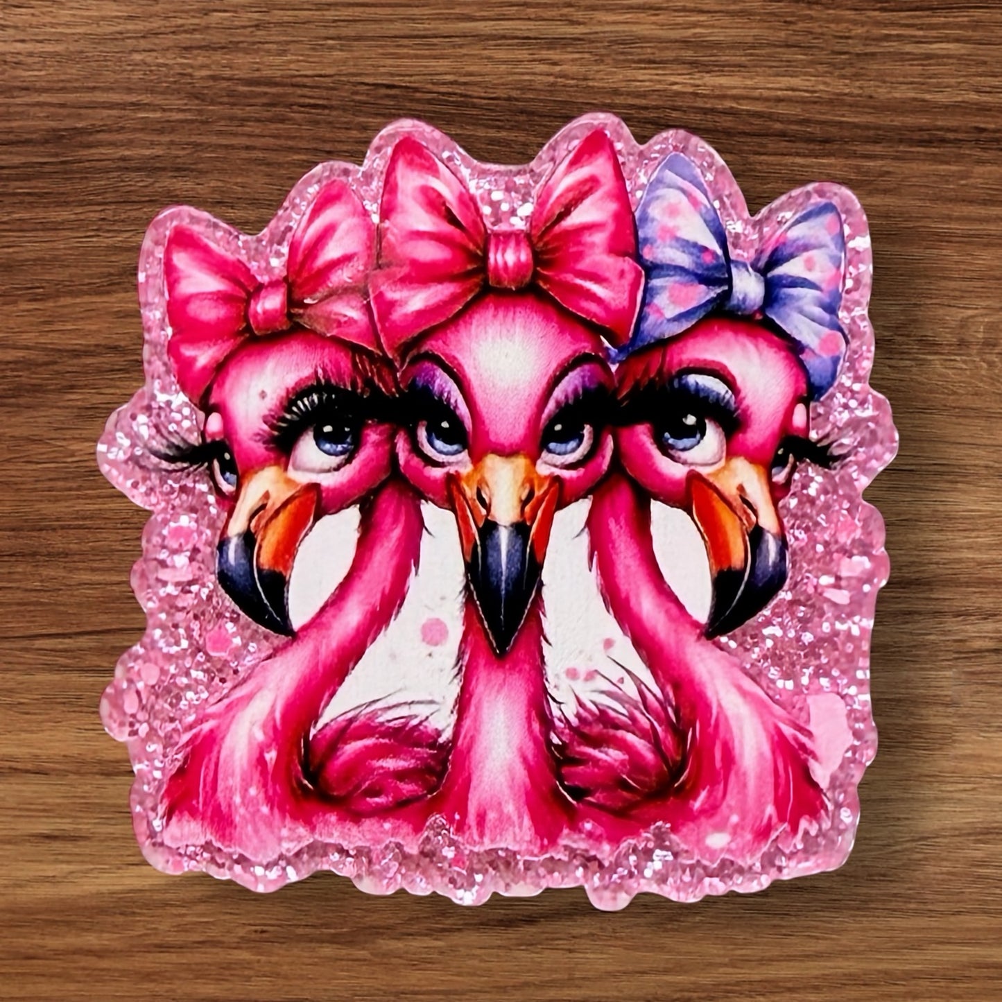 The Three Flamingos Acrylic Flatback