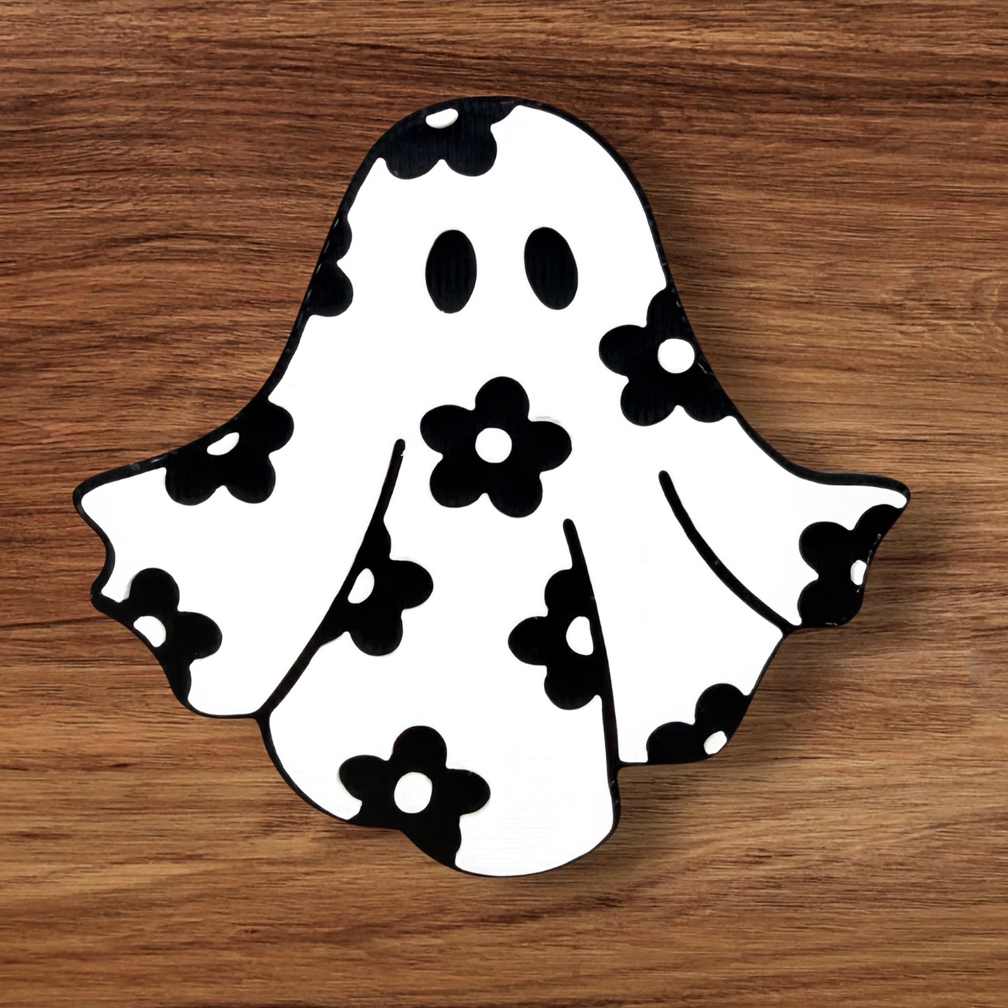 Floral Ghost Flatback (3-D Print)