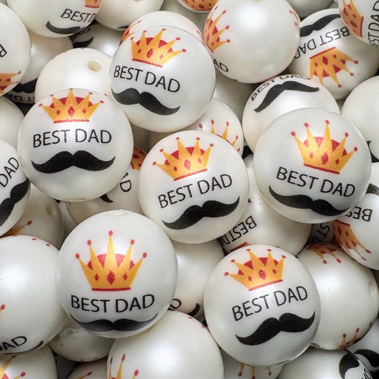 20mm Best Dad Acrylic Bead