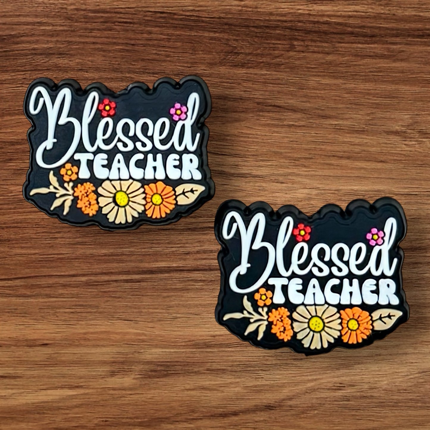 Boho Floral Blessed Teacher Focal
