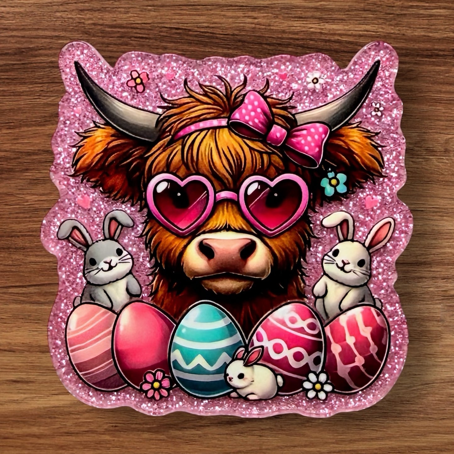 Easter Cow Acrylic Flatback