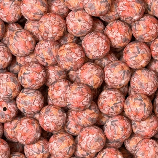 15mm Boho and Butterflies Silicone Bead