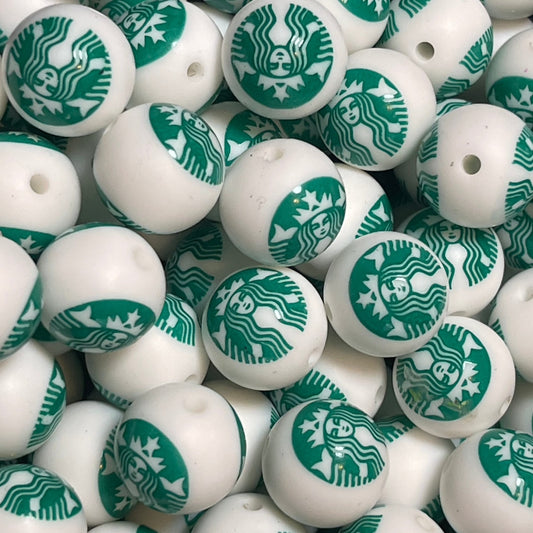 15mm Coffee Queen Silicone Bead