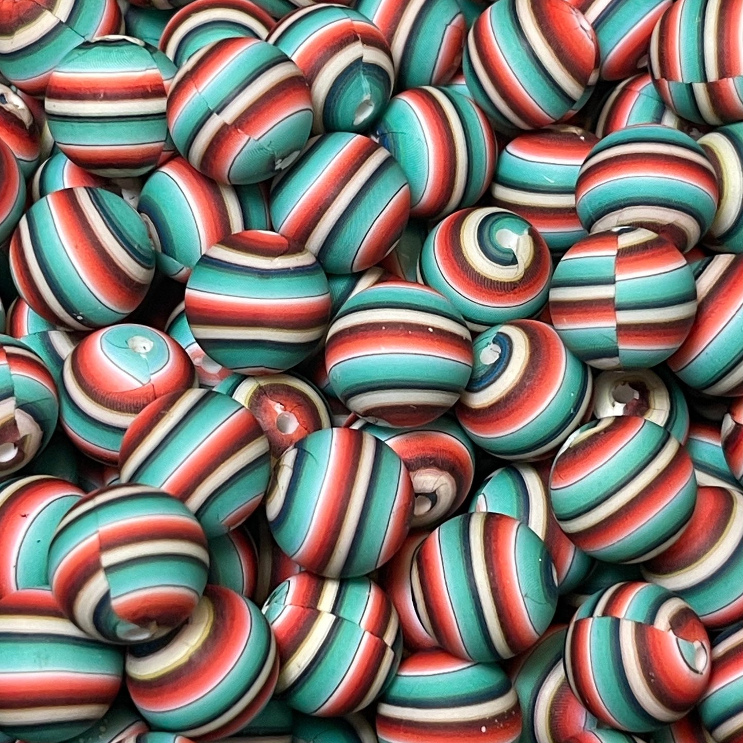 15mm Sarape Silicone Bead