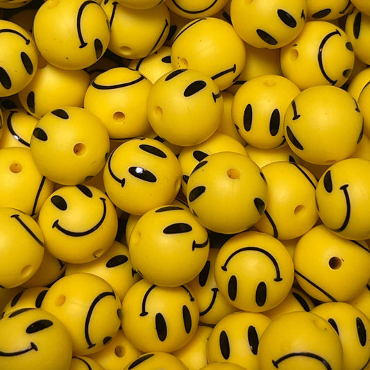 15mm Yellow Face Silicone Bead