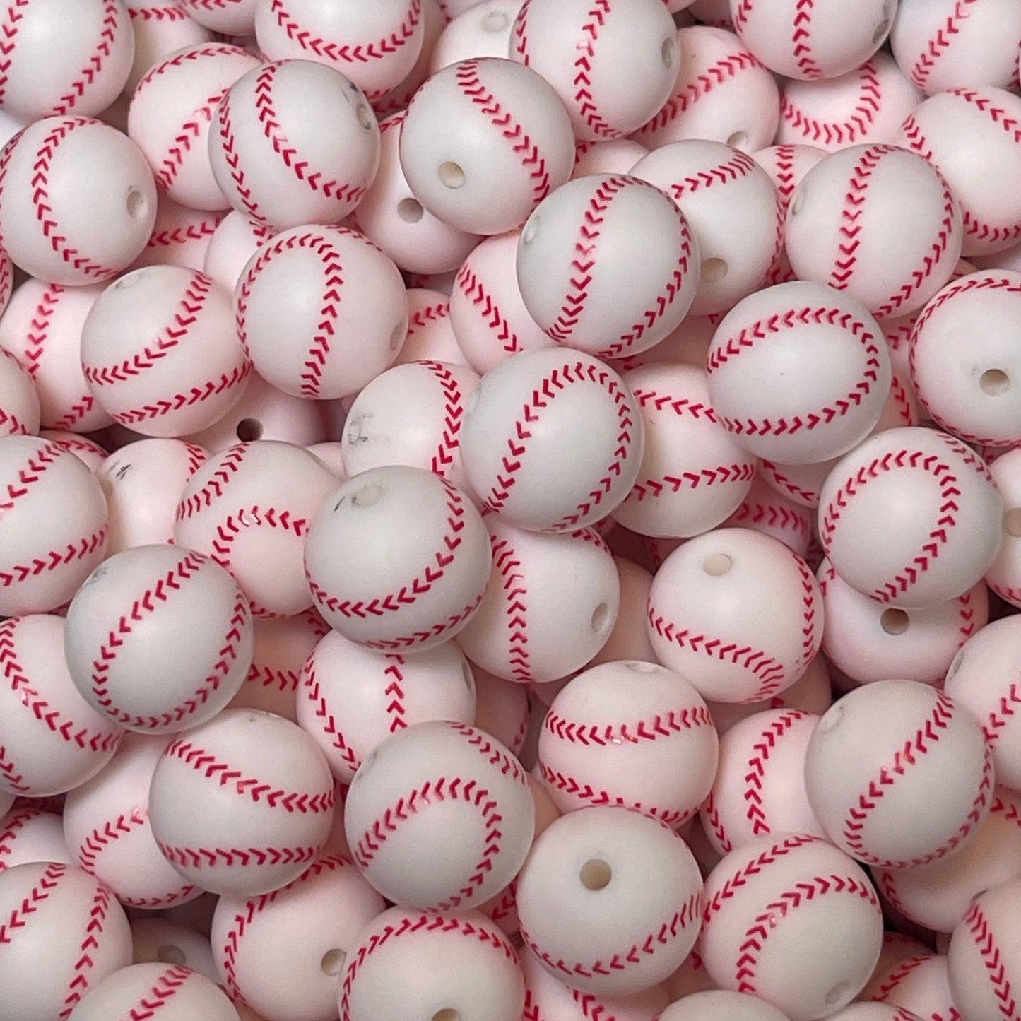 15mm Baseball Silicone Bead
