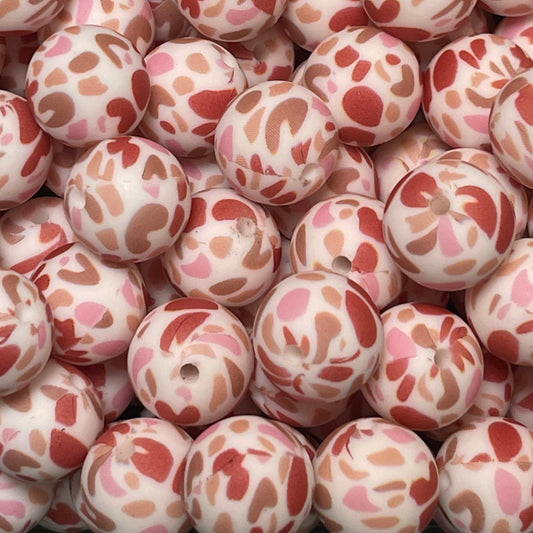 15mm Boho Cow Silicone Bead