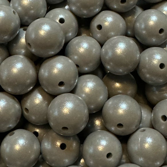 15mm Grey Blue Chameleon Silicone Bead