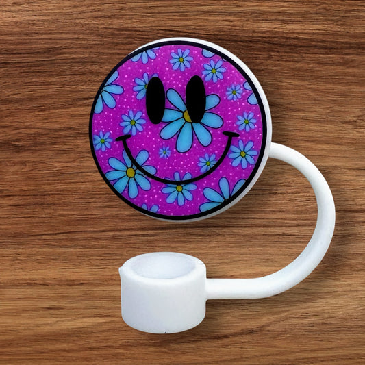Floral Silicone Straw Topper (Custom)