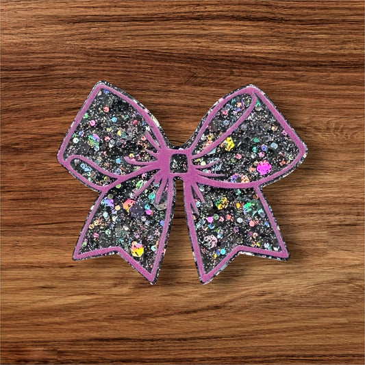 Glitter Bow Acrylic Flatback