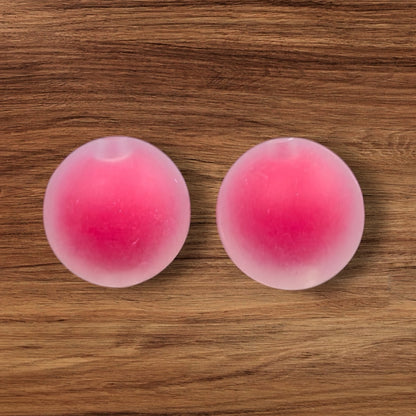 15mm Frosted Silicone Bead