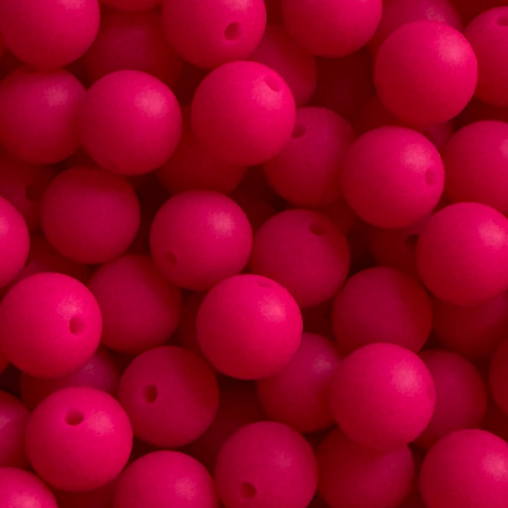 15mm Purple Red Silicone Bead