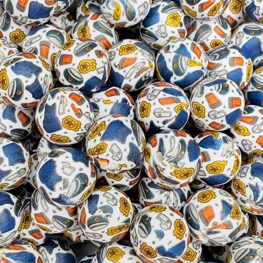 15mm Police Silicone Bead