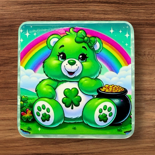 Shamrock Bear Acrylic Flatback