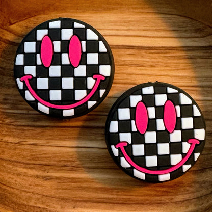 Checkered Happy Face Focal