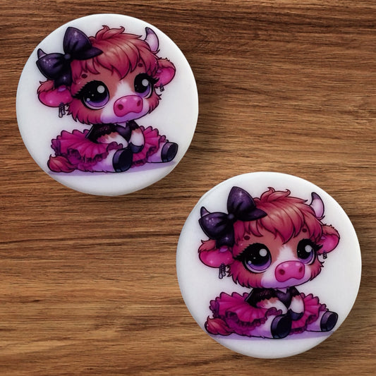 Pretty In Pink Cow Focal (Custom)