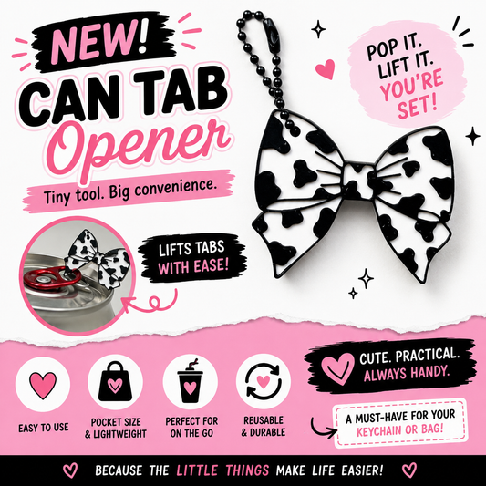 3-D Printed Cow Print Bow Tab Opener