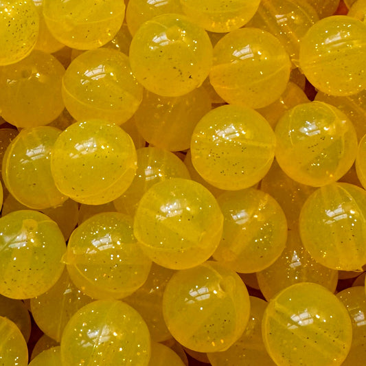 15mm Yellow Jelly Beads
