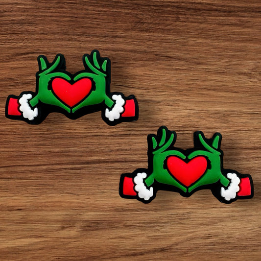 Green Guy Hands With Heart Focal