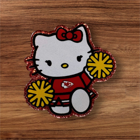 Cheerleader Kitty Acrylic Flatback