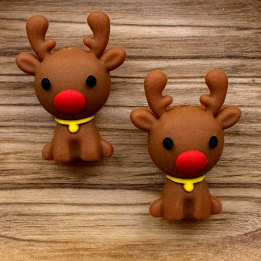 3-D Reindeer With Red Nose Focal