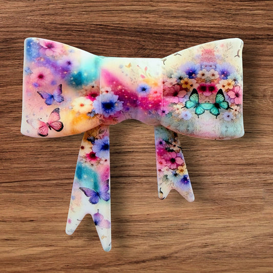 Floral Butterflies Bow Focal/Straw Topper (Exclusive)