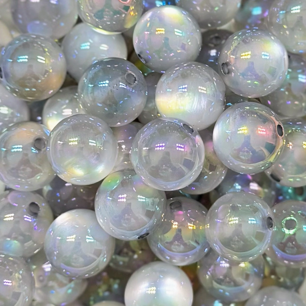 16mm Gray Jelly Acrylic Bead