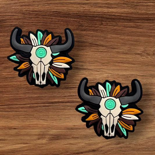 Floral Cow Skull focal